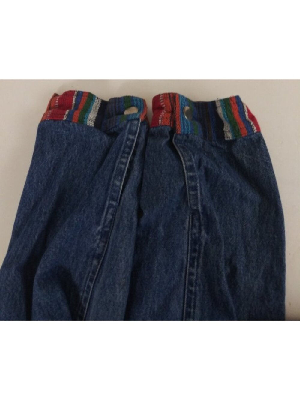 Keren Hart Embroidered Colorful Southwestern Boho Jean Jacket Size Large - Picture 5 of 8